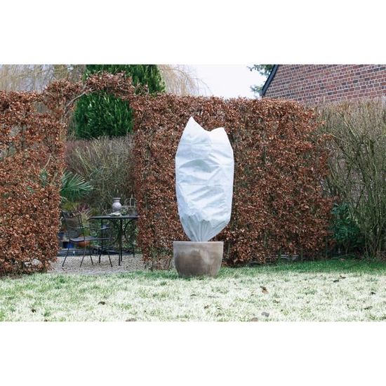 Housse D'hivernage Pour Plantes WERKA PRO - Motif Végétation, 50g/m² - Protection Hiver 130x160 Cm