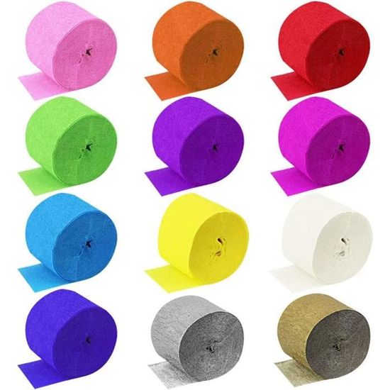 Ainmto 6 Rouleaux de Serpentins en Papier Crépon Blanc (Chaque Rouleau 25 m x 4,5 cm), Décorations Parfaites pour Fête d'anniversaire,Mariage Ainmto 6 Rouleaux de Serpentins en Papier Crépon Blanc (Chaque Rouleau 25 m x 4,5 cm), Décorations Parfaites pour Fête d'anniversaire,Mariage