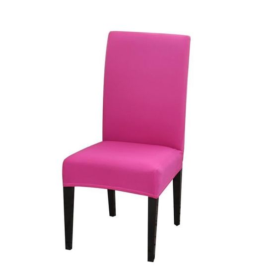 Rose-2pcs -Housse de chaise en élasthanne,couleur unie,protection élastique pour salle à manger,banquet,hôtel,cuisine,mariage,