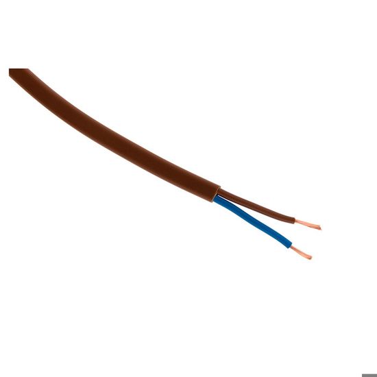 Debflex 155326 Kabelspule HO3VVH2-F 2x0,75mm² 10m Braun