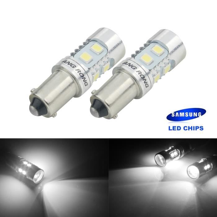 ANGRONG 2x T4W BA9S T11 LED 10 SMD Blanc Xenon 6000k Dôme Veilleuse Intérieur Lampe DRL