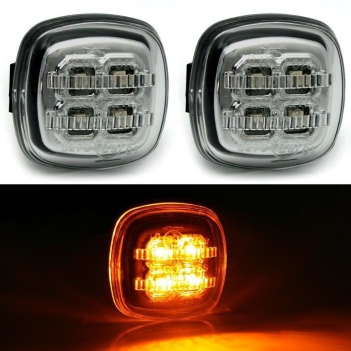 2 CLIGNOTANT REPETITEUR LATERAUX A LED CHROME POUR AUDI A3 8L / A4 B5