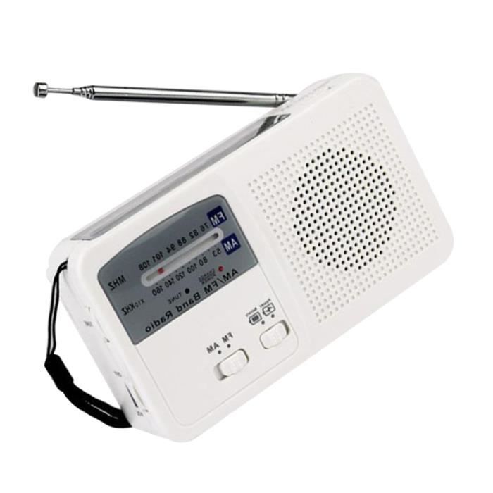 Portable Radio d'urgence Utile avec batterie solaire et Powered manivelle auto USB recharge FM - RADIO CD - RADIO CASSETTE - FM