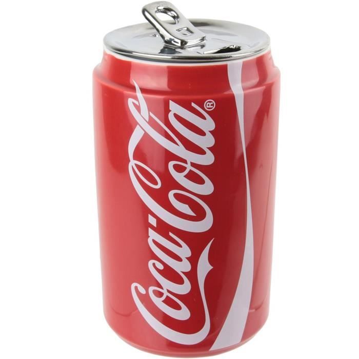 Coca-Cola Coke 37-1C-002 Mug isotherme Canette double paroi Coca-Cola classic Rouge Céramique D7,5 x H15 cm