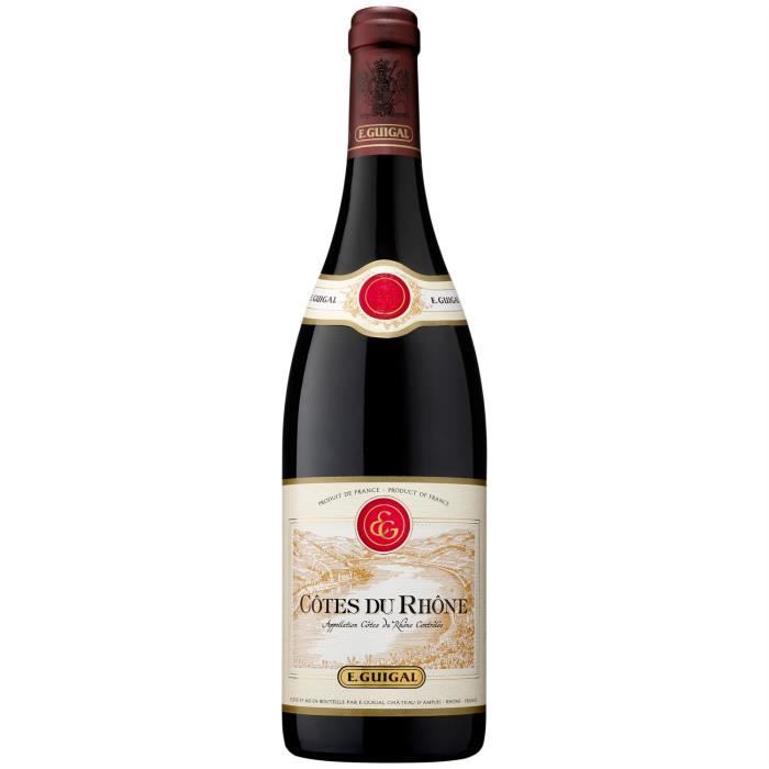 Côtes du Rhône Rouge 2019 - 75cl - Maison Guigal - Vin AOC Rouge de la Vallée du Rhône - Cépages Grenache, Syrah, Mourvèdre