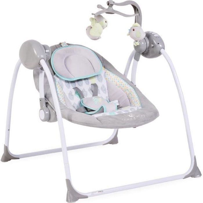 Transat balancelle électrique pour bébé Baby Swing Gris