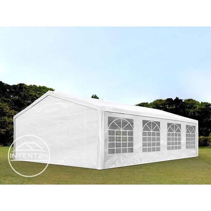 TOOLPORT tente de réception 5x8 m tonnelle barnum PE env. 180g/m² blanc imperméable 5x8m