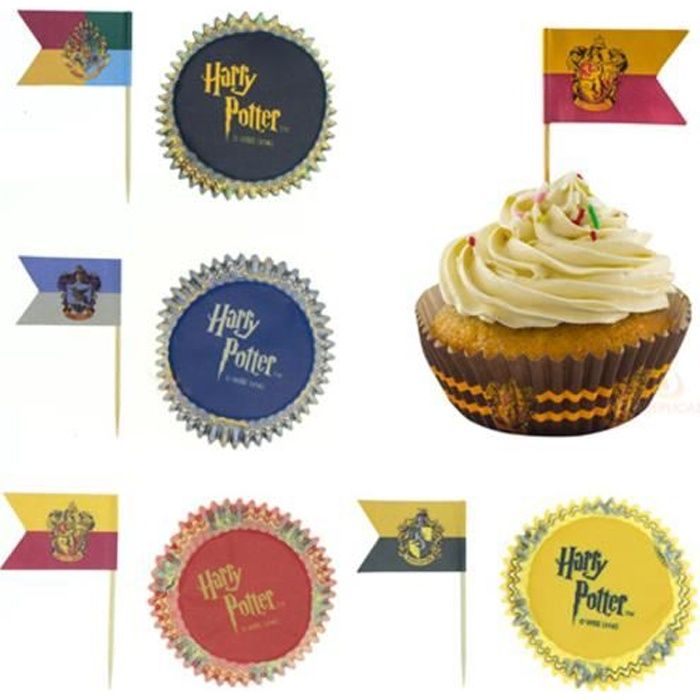 Cinereplicas - Lot de 100 décorations pour cupcakes - Harry Potter