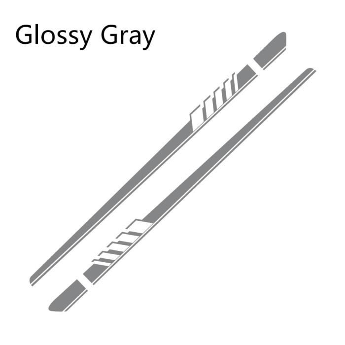 Glossy Gray -Bande latérale pour voiture, autocollants, pour Mercedes Benz W205 W204 W203 classe C C180 C200 C300 C63 Coupe C43