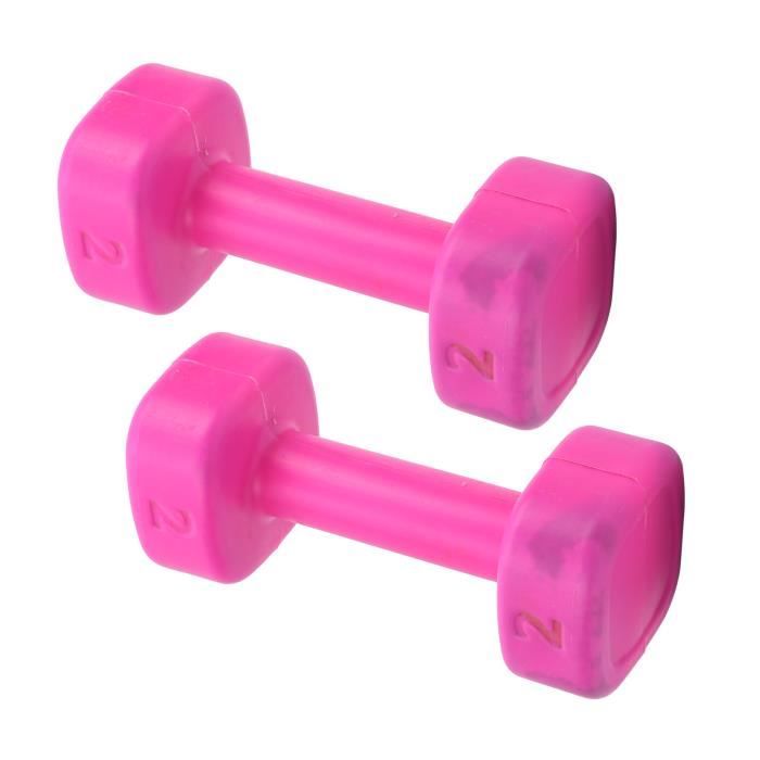 Tbest Haltère de femme 1 Paire Haltère de Fitness Femme Ménage Équipement de Formation de Yoga de Remplissage pour Enfants(rose
