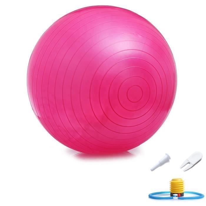 Ballon Suisse Fitness Gym Yoga Epais Couleur Unie 55 cm Rouge LBQ39