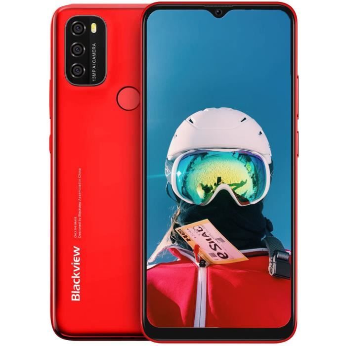 Blackview Smartphone A70 Pro Écran 6.517 pouces Android 11 T310 Quad Core 4Go+32Go Batterie 5380mAh 4G-Rouge