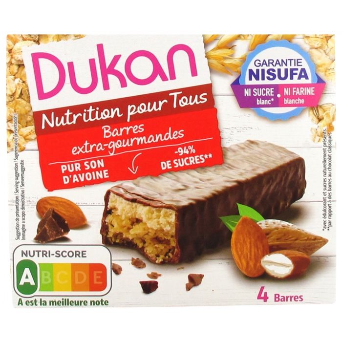 DUKAN Barres de son d'avoine extra gourmand - 120g