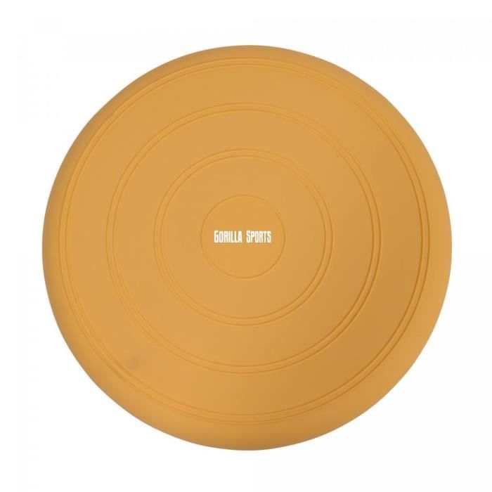 Coussin d'équilibre gonflable ∅ 33 cm - JAUNE orangé