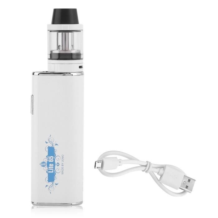Jomo Lite-65 Coffret E-Cigarette Avec Big Smog Protective Air Release Vape, Blanc