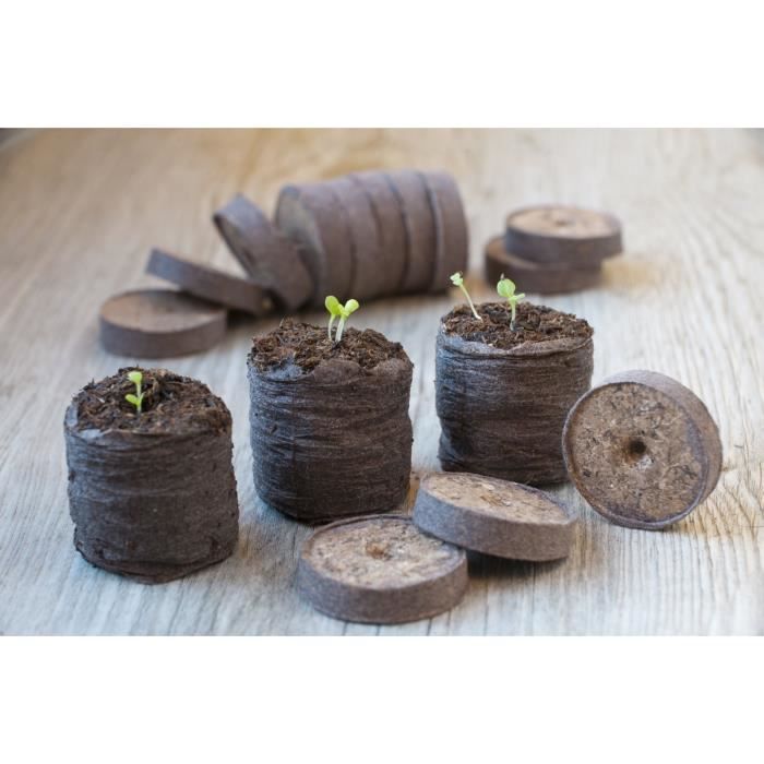 Lot de 48 pastilles de tourbe 4 cm diamètre