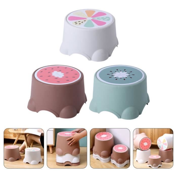 3PCS Table à manger à Tabourets pour enfants de dessin animé pour adultes Salle de bain Enfants tabouret siege - assise