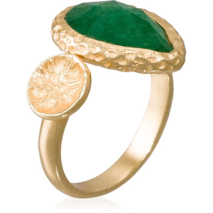 Bague Ajustable -Hélena- Aventurine Verte