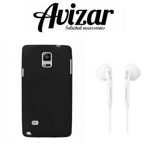 Ecouteurs Galaxy EDGE Kit piéton stéréo Blanc Samsung EO-EG920BW + Coque Housse Silicone Gel Noir pour HTC Desire S