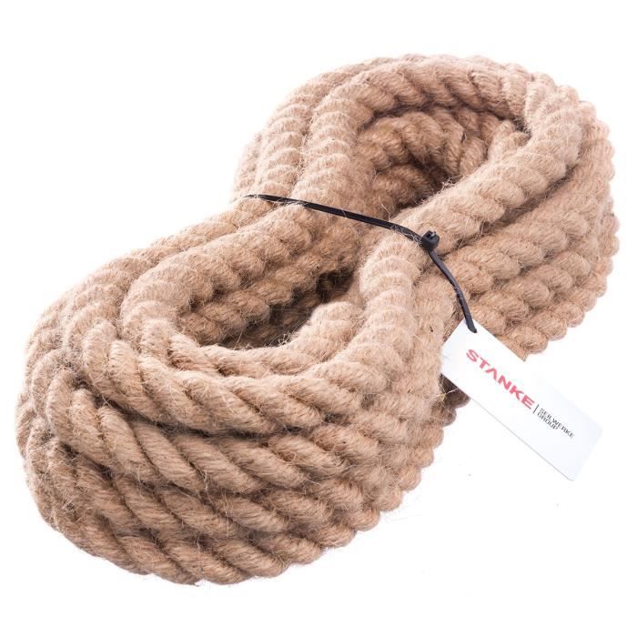 SEILWERK STANKE 25m Corde de jute - naturelle - décoration - bricolage - diamètre 20mm