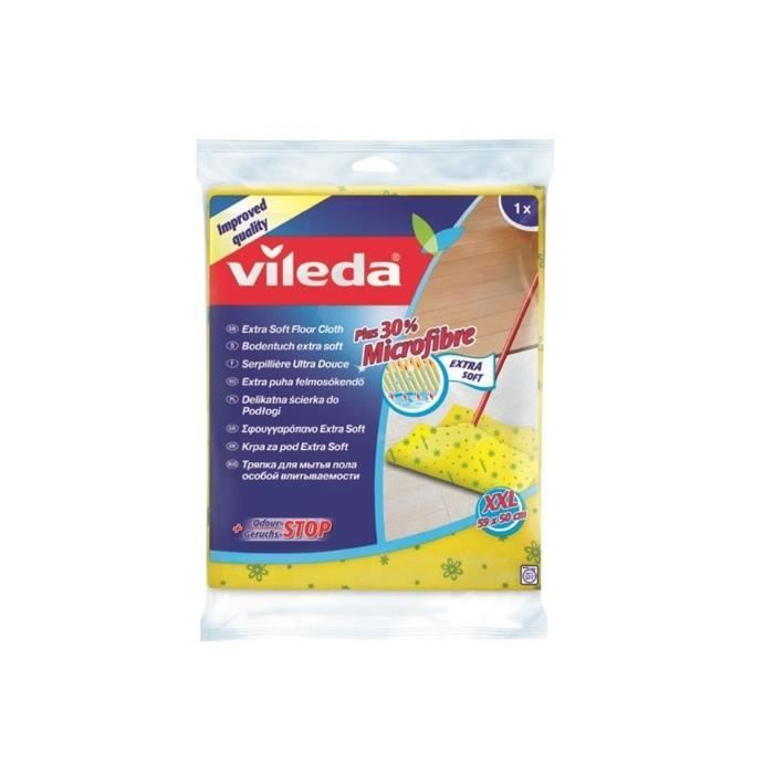 Chiffon microfibre Vileda Odor Stop avec des ions d'argent pour sol