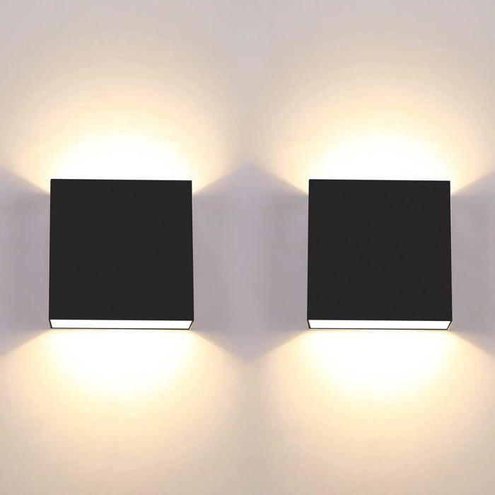 Voitia™ – Applique Murale LED Noire & Blanche Moderne avec Intensité Réglable