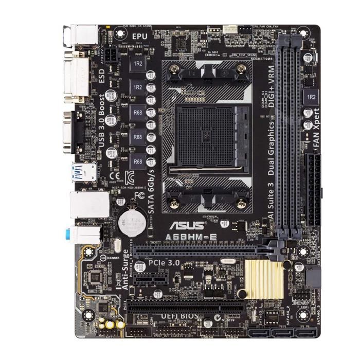 Carte mère ASUS A68HM-E AMD A68H Socket FM2/FM2+ 2xDDR3 32GB Micro ATX - Asus