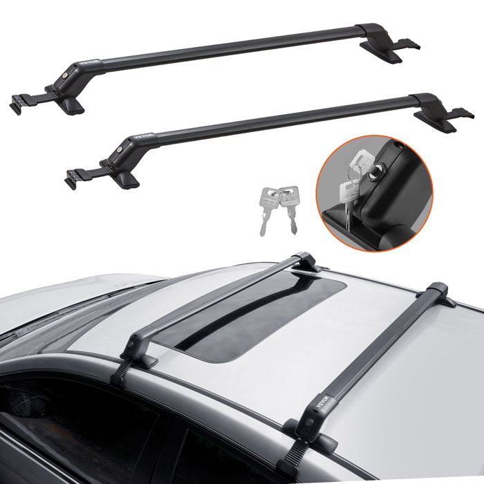 Barres de toit Transversales pour Chevrolet Silverado IV 2019-26 4Portes 2x Noir