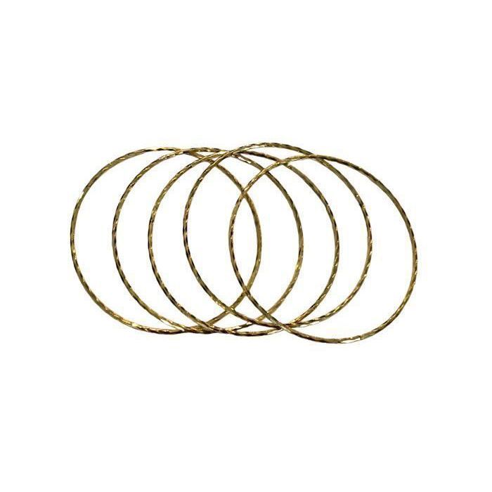 Bracelet jonc en acier inoxydable et cuir marron façon peau de serpent