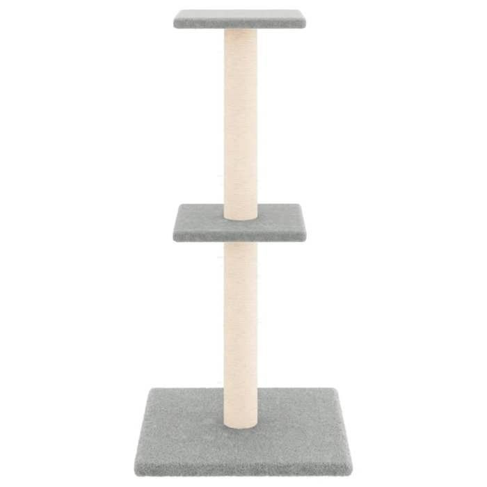 Meilleurs prix pour Bon plan Arbre à chat - JILI HOT - avec griffoirs en sisal gris clair 73cm Thome1261036
