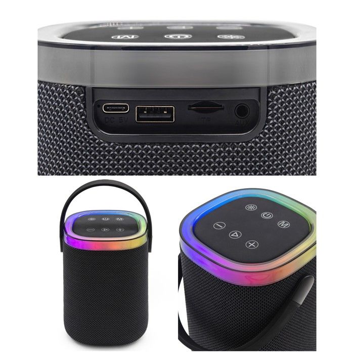 LIVOO Enceinte Bluetooth -  - 5W - IPx6 - Lumi&egrave;re LED multicolore