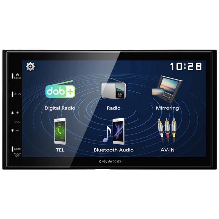 Kenwood DMX129DAB Ampli-tuner multimédia 2 DIN kit mains libres bluetooth tuner DAB+ connexion possible à une caméra