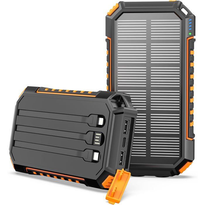 Chargeur Solaire Power Bank - 27000Mah Batterie Externe Solaire Avec