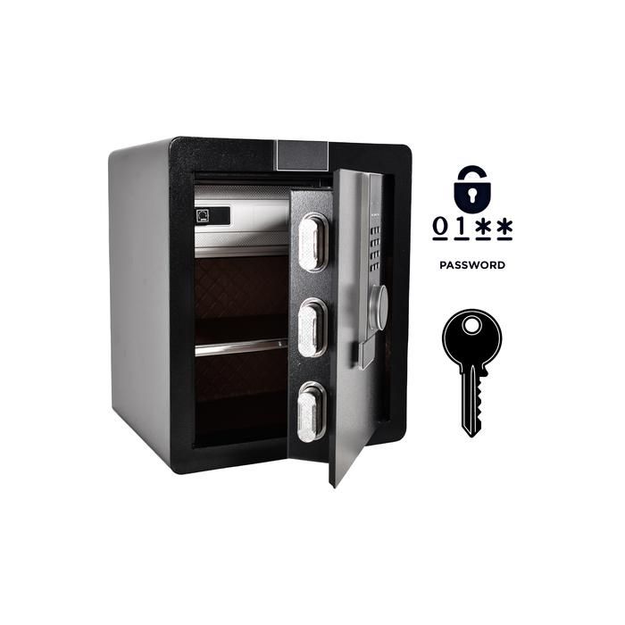 Coffre-fort domestique blindé - NIKCORP - XPTou-45 - 45x38x32 cm - Serrure électronique - Alarme intégrée