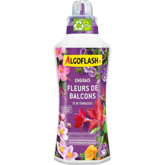 Engrais fleurs ALGOFLASH Fleurs terrasses & balcons 1 UAB