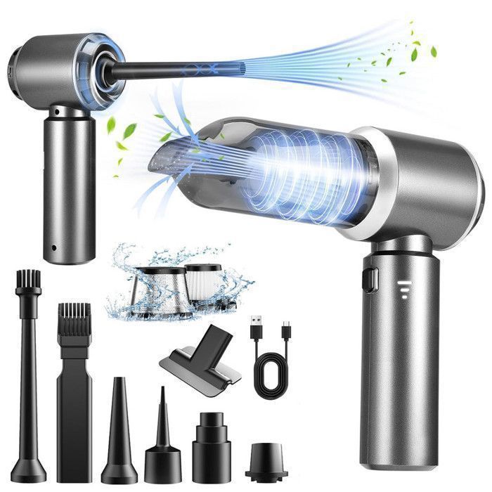 Aspirateur à Main - 18000Pa - 4 in 1 - 3 Vitesses - 80000Tr/min - Batterie 6000mAh - Filtre HEPA Lavable
