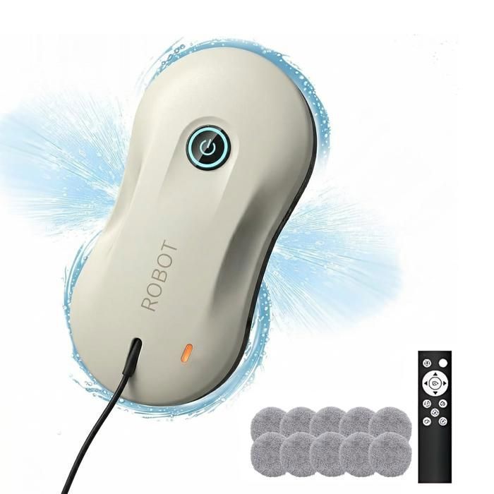 Robot Lave Vitre Double Pulvrisation Robot nettoyeur laveur de vitres intelligent autonome 10 Lingettes