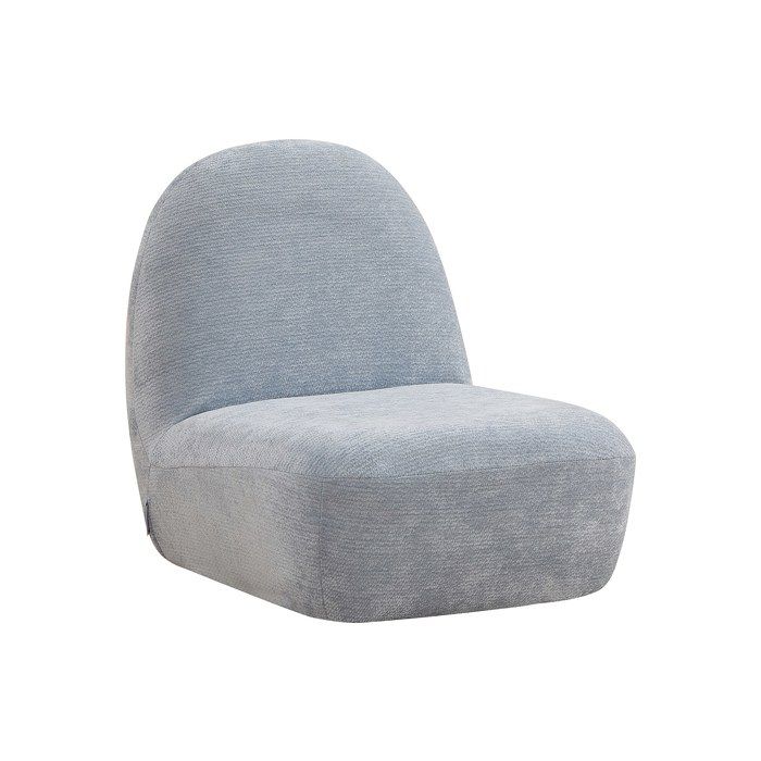 Fauteuil enfant en tissu chenille bleu clair MALDANO