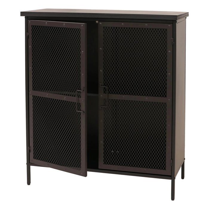 Commode style apothicaire buffet meuble de rangement avec portes design vintage shabby 94 x 80 x 35 cm en metal finition aspect me Commode style apothicaire buffet meuble de rangement avec portes design vintage shabby 94 x 80 x 35 cm en metal finition aspect me