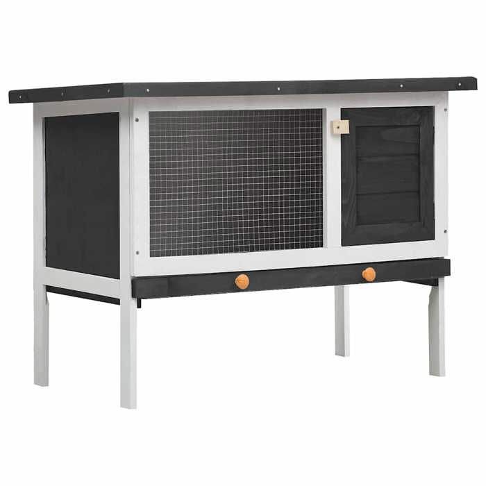 Gris Clapier dextérieur 1 niveau Gris Bois - Abri pour petits animaux H15538 Gris Clapier dextérieur 1 niveau Gris Bois - Abri pour petits animaux H15538