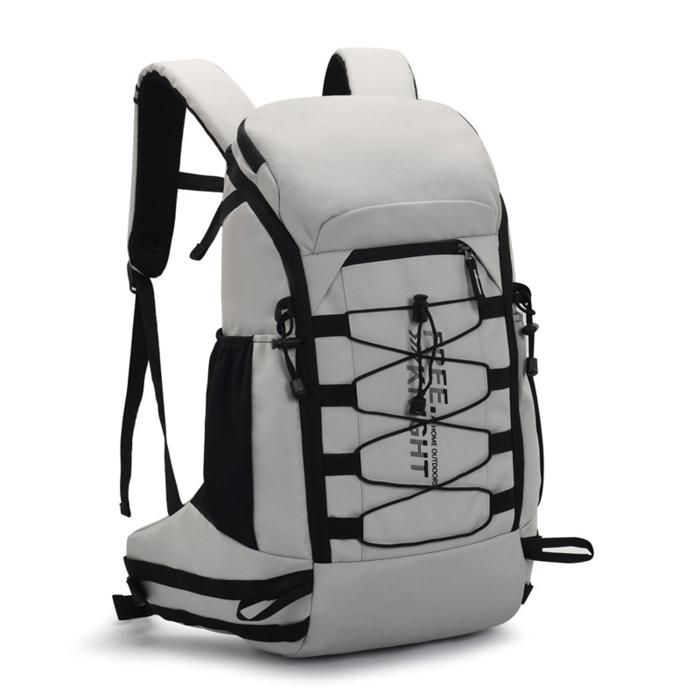 Sac à dos étanche léger et de randonnée pour voyages et activités en plein air gris