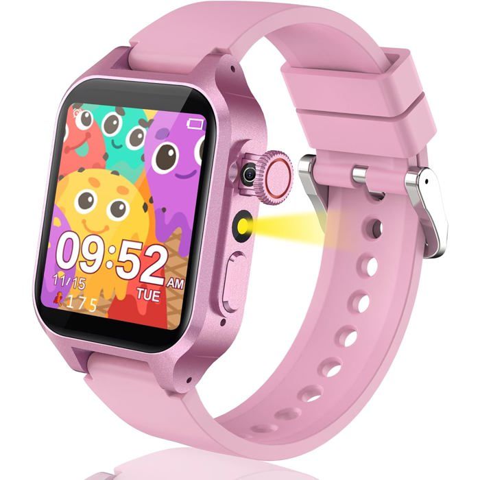 Montre Connectée Enfant 154 IPS HD - 32 Jeux Caméra Musique Podomètre (3-12 ans)