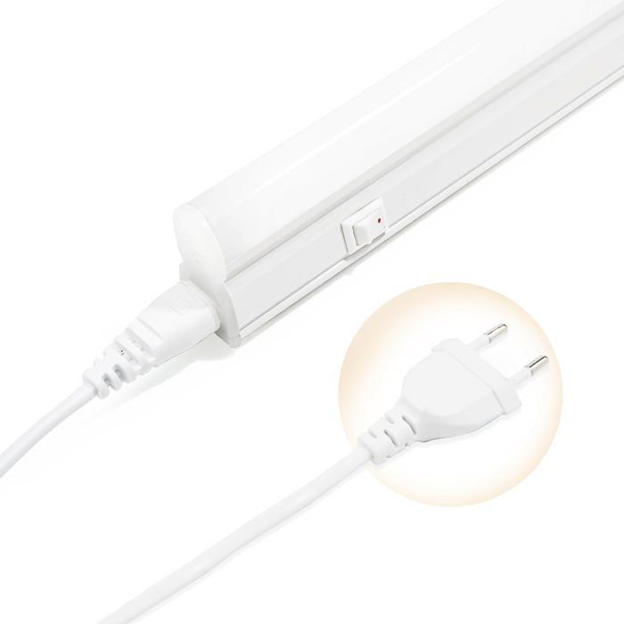 Réglette LED Extensible 30 cm - T5 4W 570lm 4000K pour Lumière de Cuisine