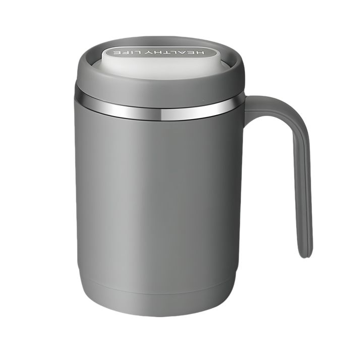 Thermos - Lazozo - 450 ml Structure acier inoxydable 304 Isotherme Avec paille Double paroi anti-brûlure Toucher givré Mug Isotherme