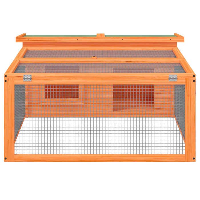 Clapier rustique - vidaXL - bois de pin massif contreplaqué - marron vert - 1175 x 97 x 475 cm - hydrofuge - pour lextérieur tu