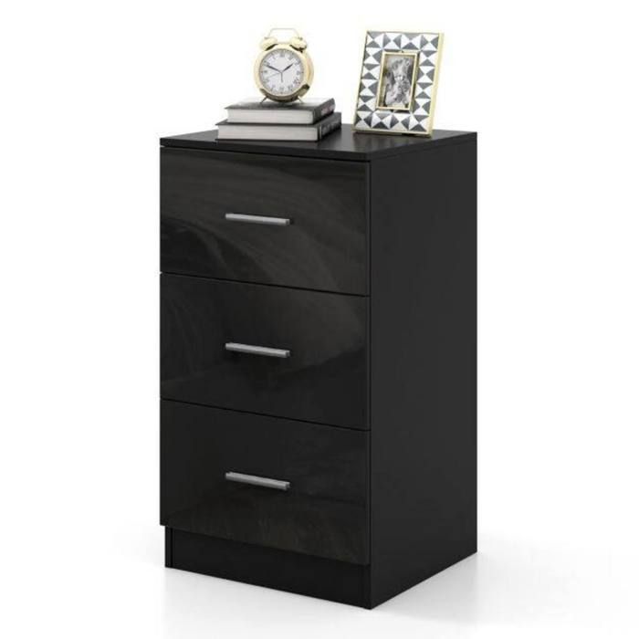 Caisson de bureau 3 tiroirs meuble de rangement pour documents A4 et imprimante pour bureau ou maison