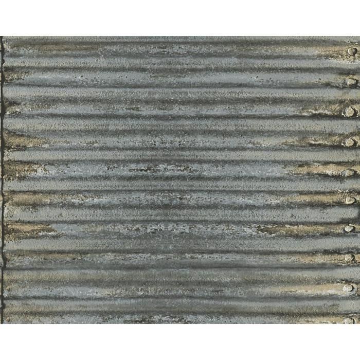 Avoir Images Papier Peint As Creation Effet Metal Ondulee Gris Achat Vente le plus cool salutations