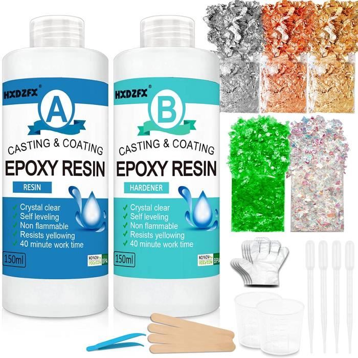 Kit de résine époxy pour débutant 800 ml - Transparent - Résine de