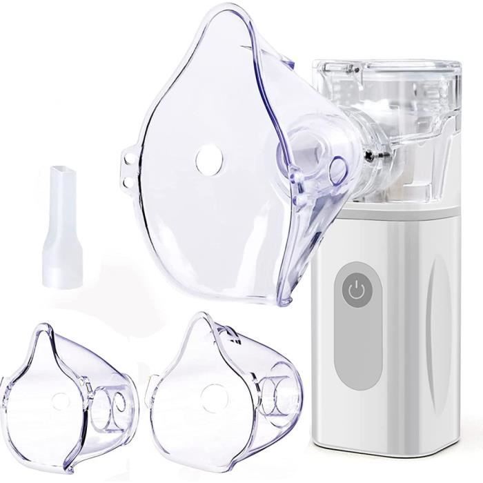 Nébuliseur Inhalateur Portable, Inhalateur Nébulisateur Silencieux pour Enfant et Adulte, Aérosol Nébuliseur