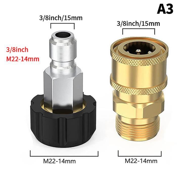 Pistola Idropulitrice Lot De 2 Lances Pour Nettoyeur Haute Pression - Raccord Rapide 1/4", 4000 PSI, 33 Cm, Acier Inoxydable Raccord Rapide 1/4 4000psi